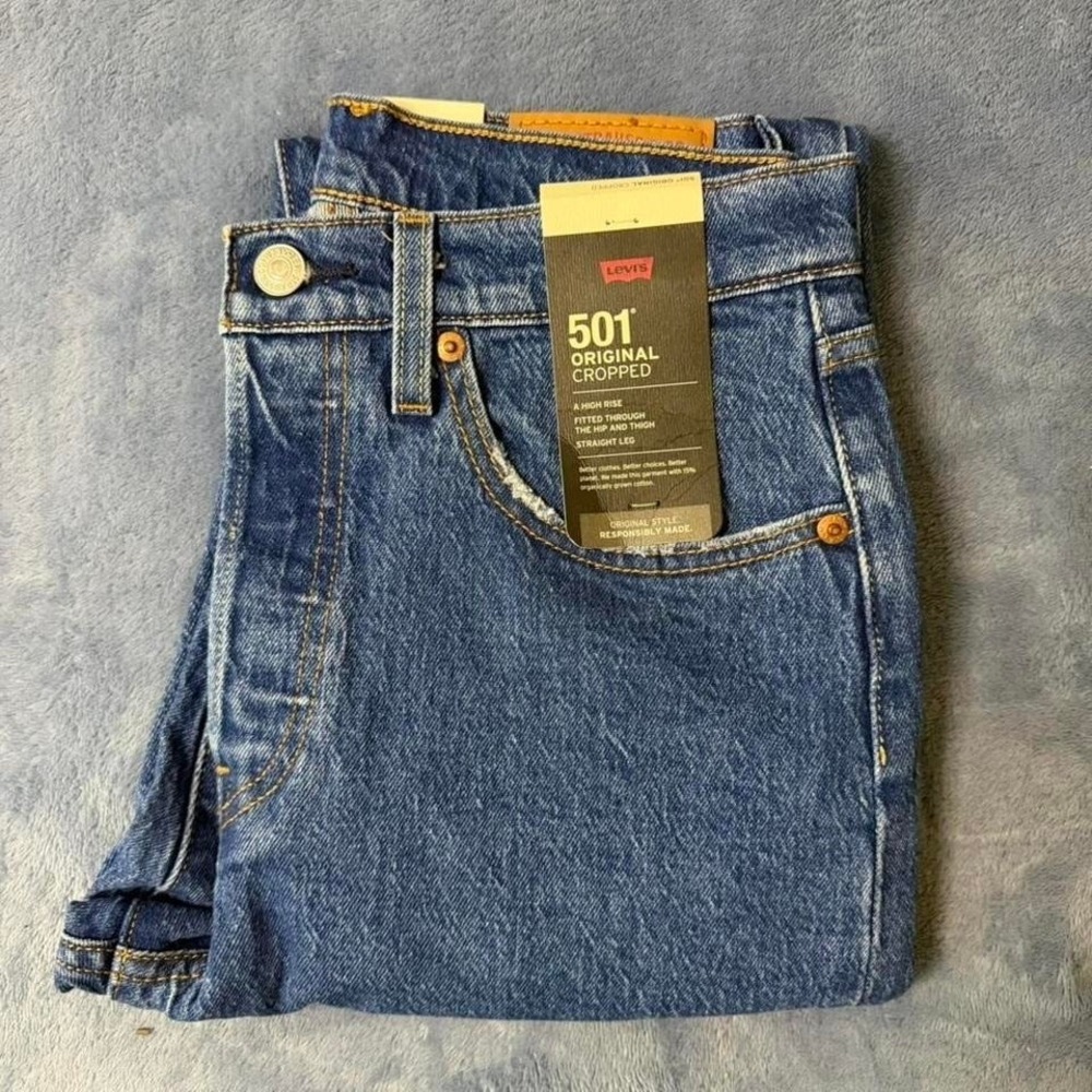 Levi's 501 Original Cropped blue jeans Size 27x26